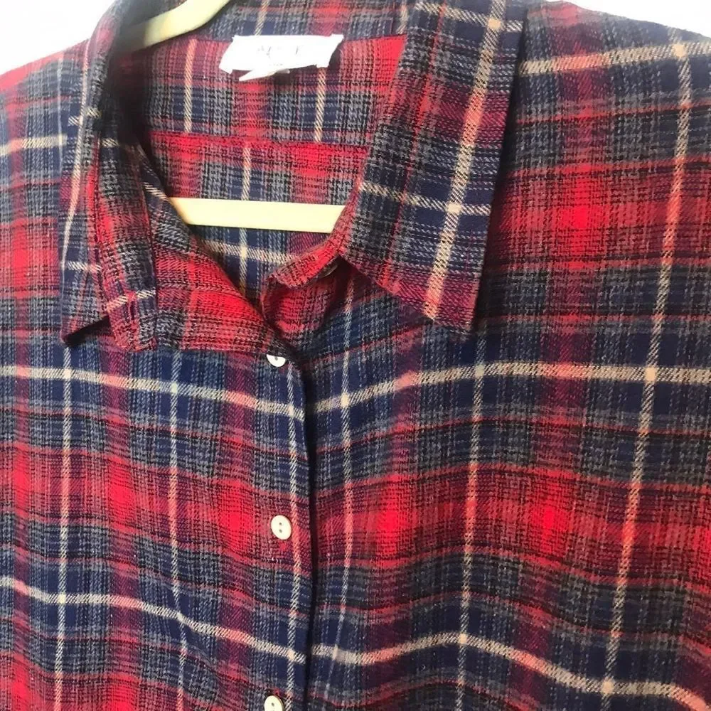 PEACH LOVE CALIFORNIA long sleeve flannel jacket shacket pockets. Size‎ small